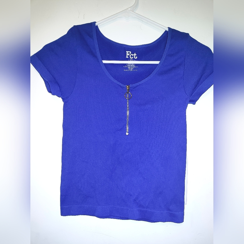 FCT with love Zip up Crop Top
